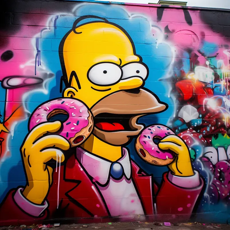 Street Art Iconic Graffiti Mural