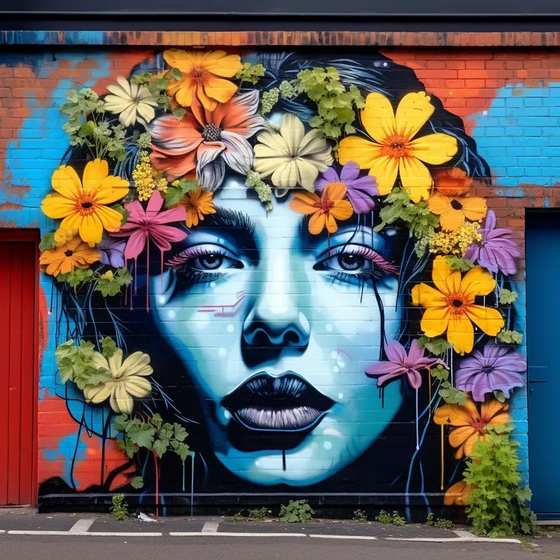 Street Art Iconic Graffiti Mural