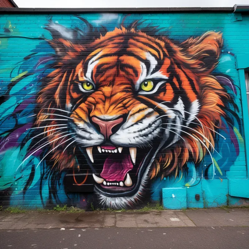 Street Art Iconic Graffiti Mural