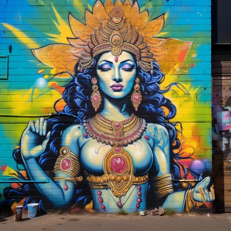 Street Art Iconic Graffiti Mural