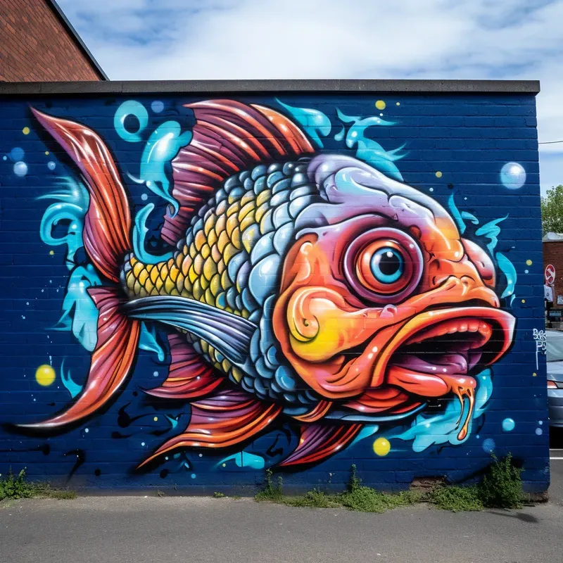 Street Art Iconic Graffiti Mural