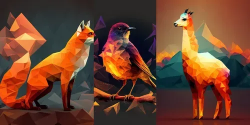 Warm And Fiery Animal Logos generated by midjourney