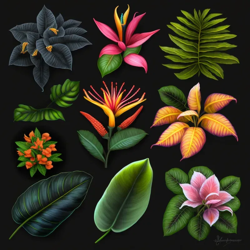 Botanical Samples Top Views