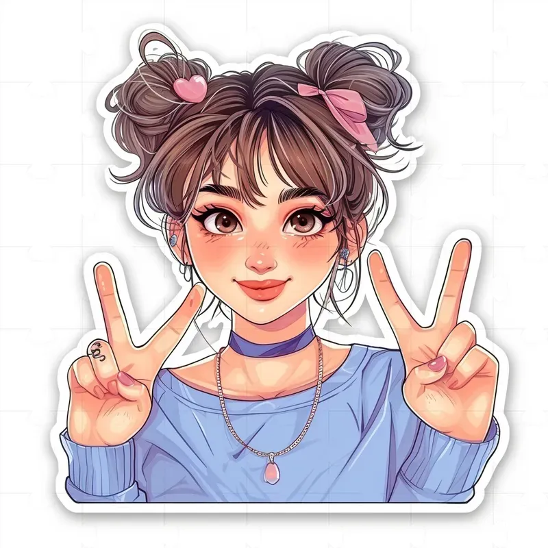 Kawaii Stickers Cute Girls