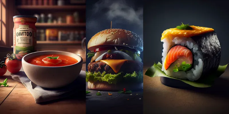 Tasty Food Advertisements generated by undefined