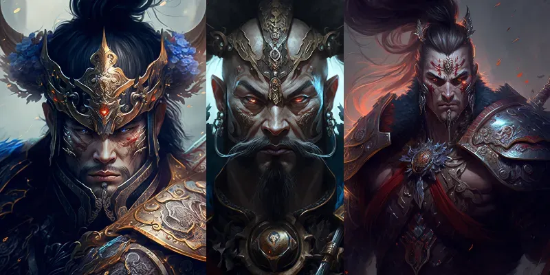 Illustrations Of A Fantastic Warriors generated by undefined