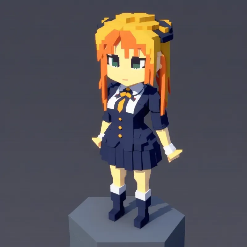 Voxel Anime Girls