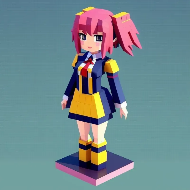 Voxel Anime Girls
