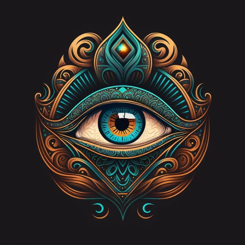 Geometric Eye Logo Art