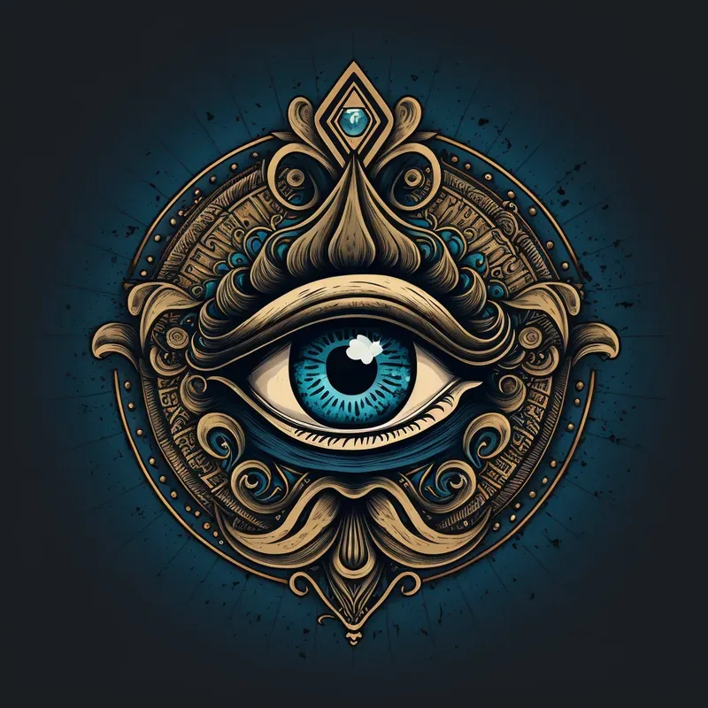 Geometric Eye Logo Art