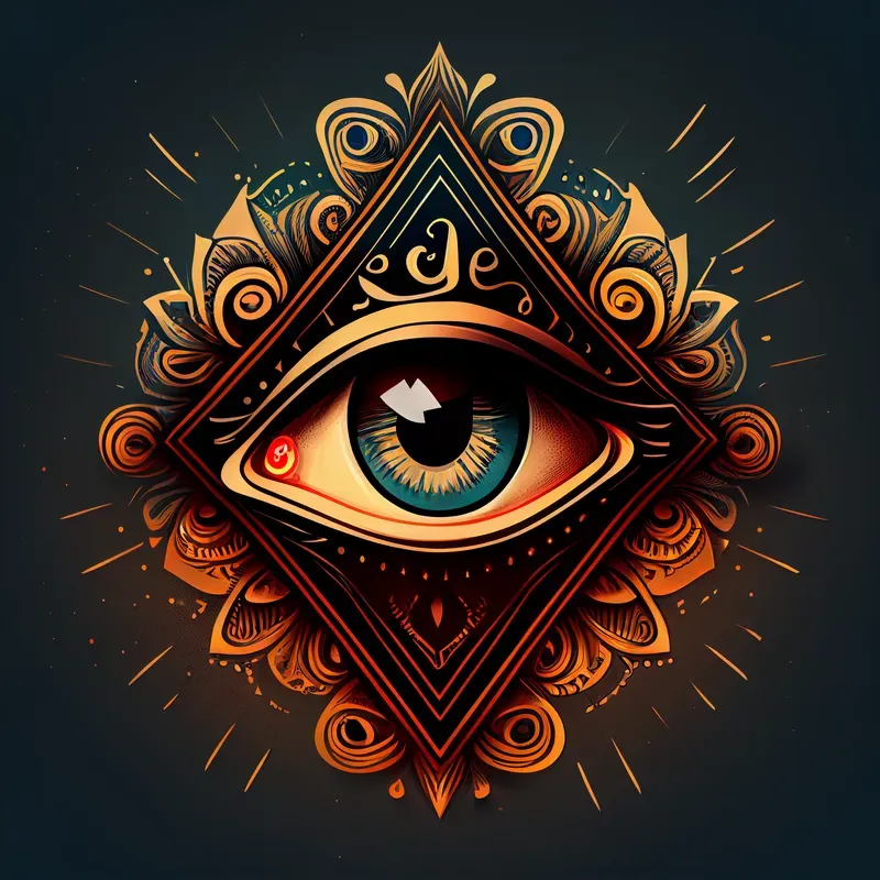 Geometric Eye Logo Art
