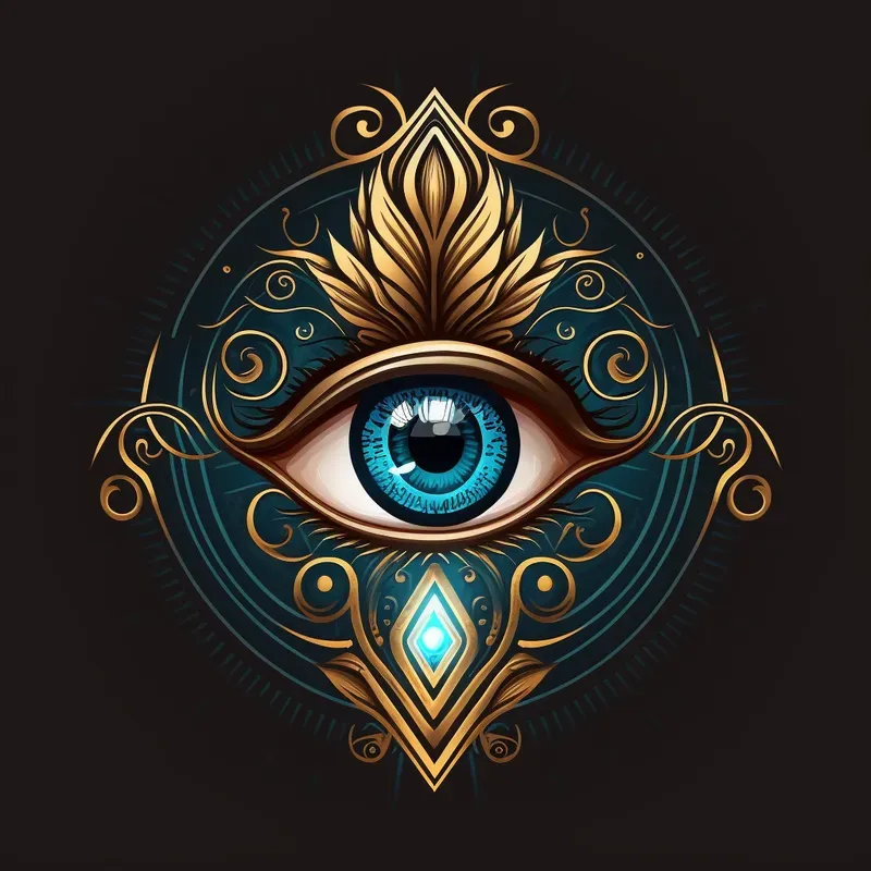 Geometric Eye Logo Art