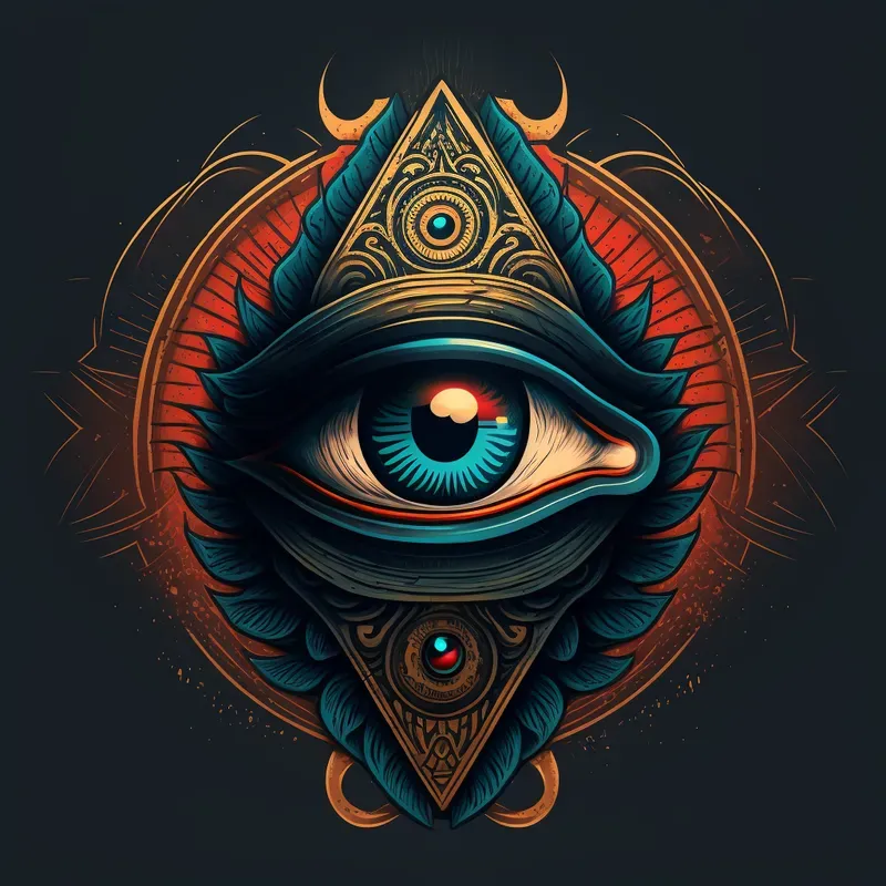 Geometric Eye Logo Art