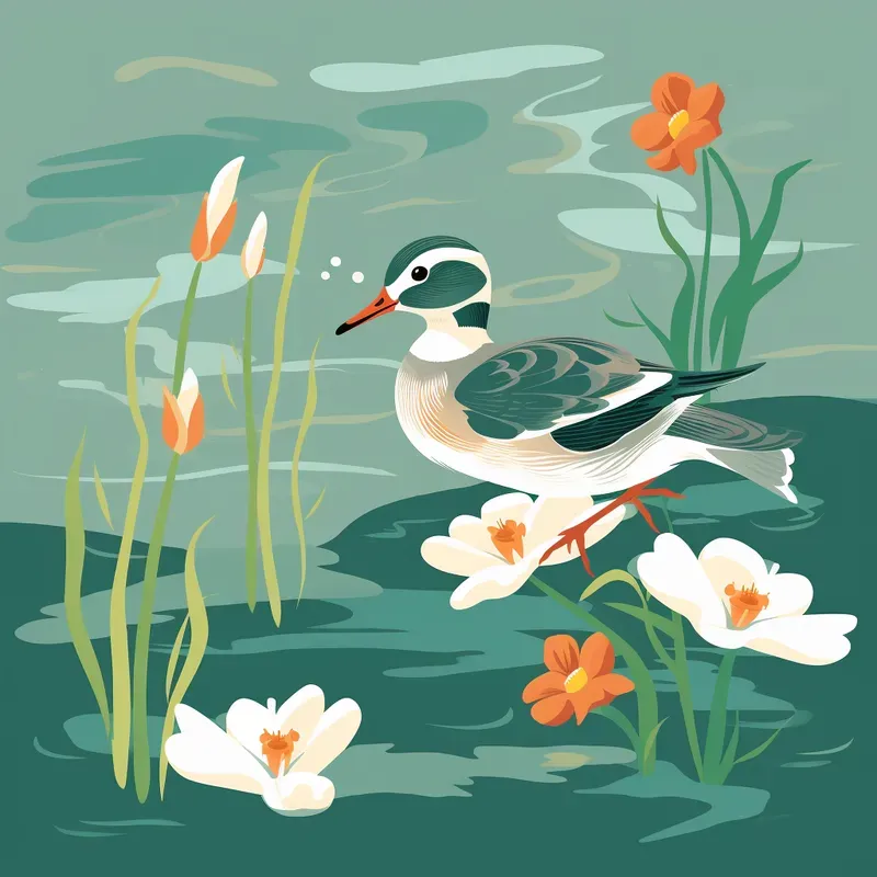 Ancient Chinese Meticulous Flowerandbis