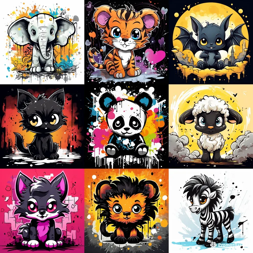 Cute Graffiti Animals