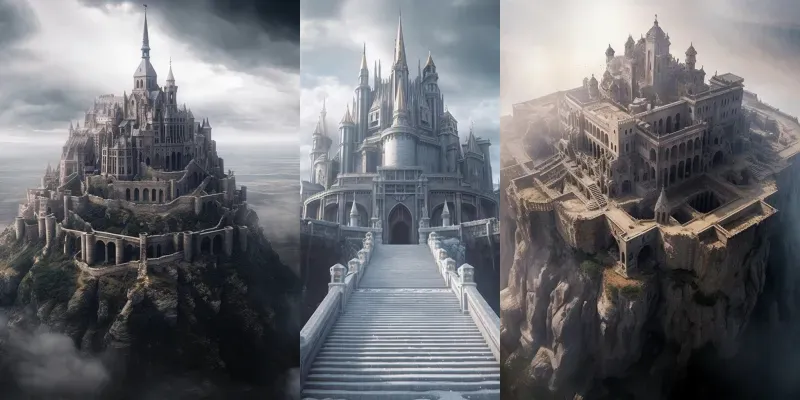 Detailed Fantasy Castles generated by undefined