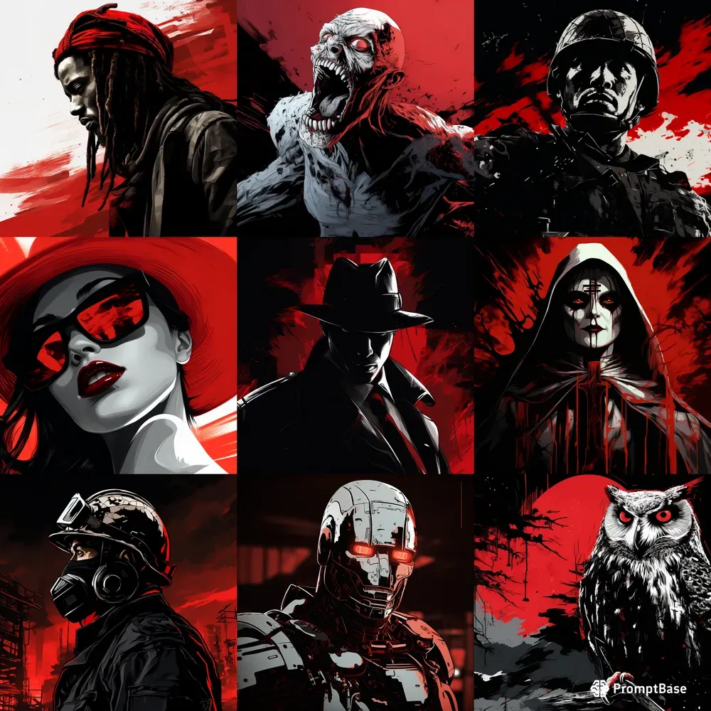 Noir Comic Style Characters