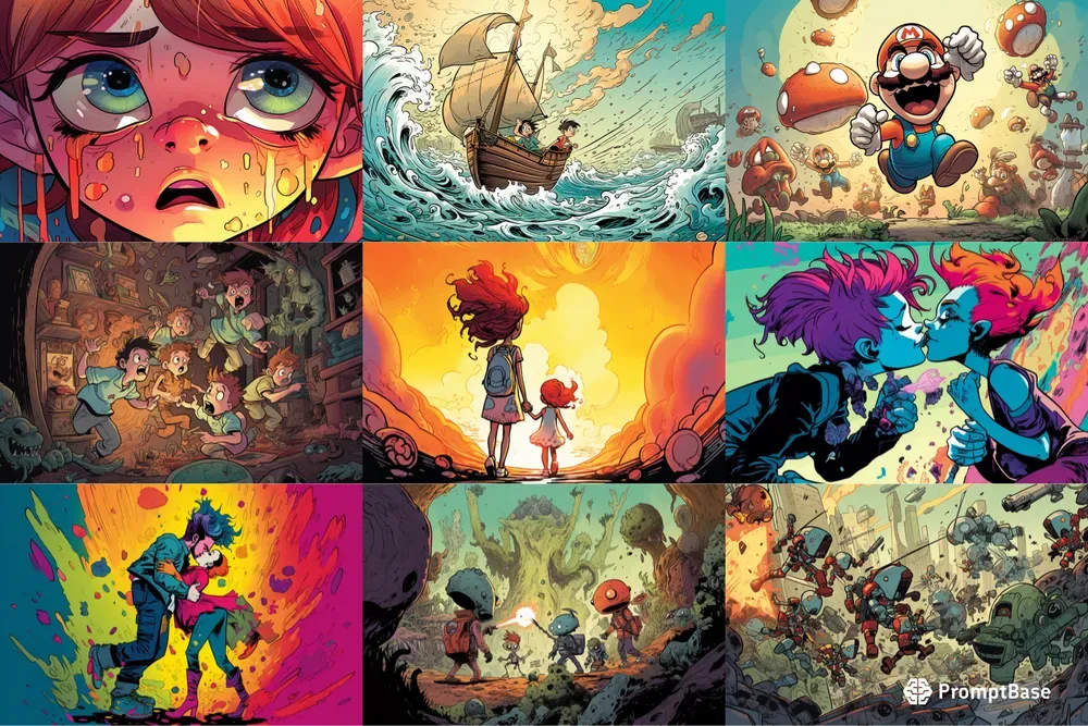 Anime Cartoon Style Illustrations