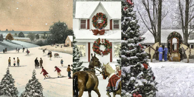 Vintage Christmas Scenes generated by undefined