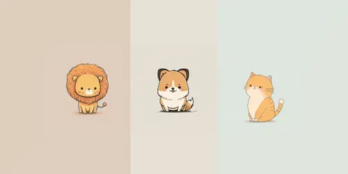Chibi Animal Illustrations generated by midjourney