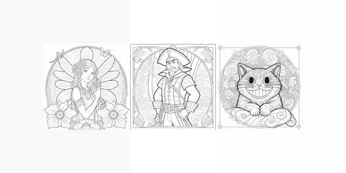 Childrens Storybook Coloring Pages generated by midjourney