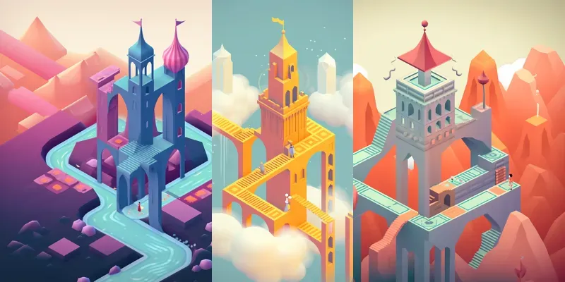 Monument Valley Game Art generated by undefined