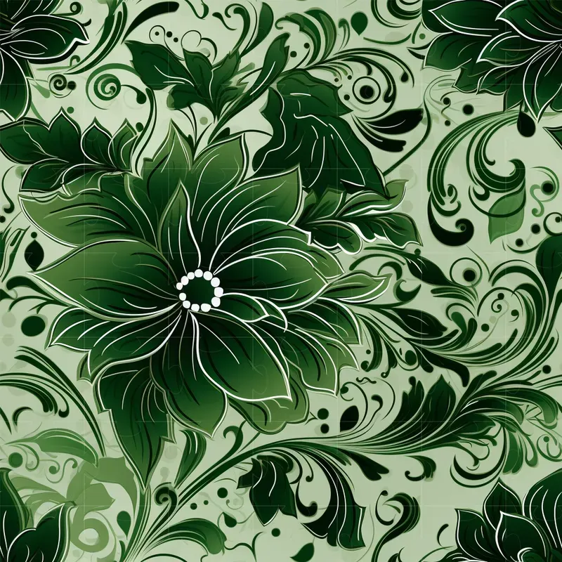 Inked Filigree Flower Patterns