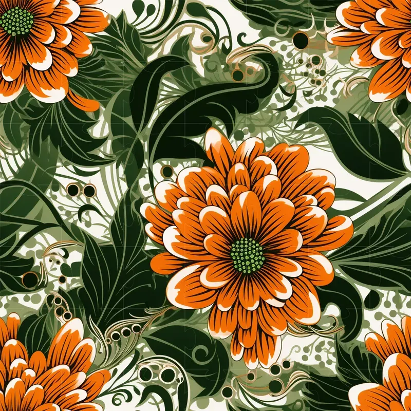 Inked Filigree Flower Patterns