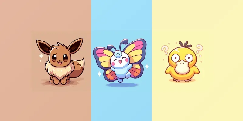 Joyful Pokemon Cartoon Characters generated by undefined