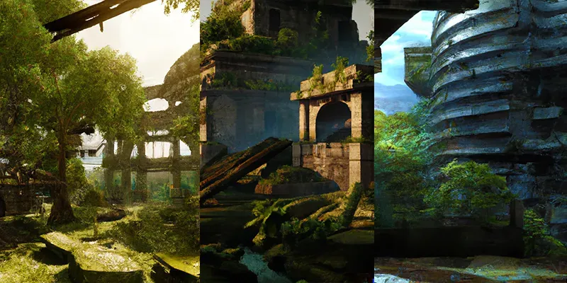 Overgrown Jungle Background generated by undefined