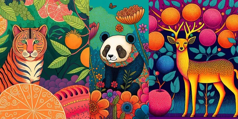 Animals Illustrations generated by undefined