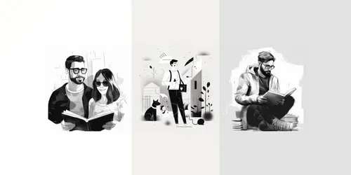 Black And White Whiteboard Style generated by midjourney