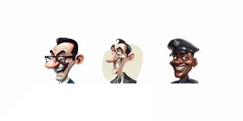 Cartoon Editorial Caricatures generated by midjourney