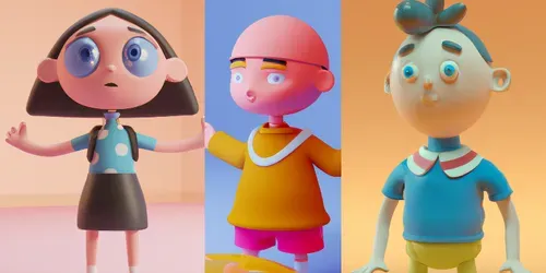 Clay Characters generated by dalle