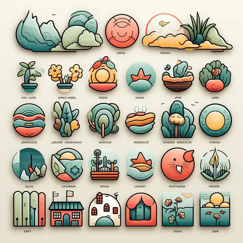 Harmonious Icon Illustrations Uxuis