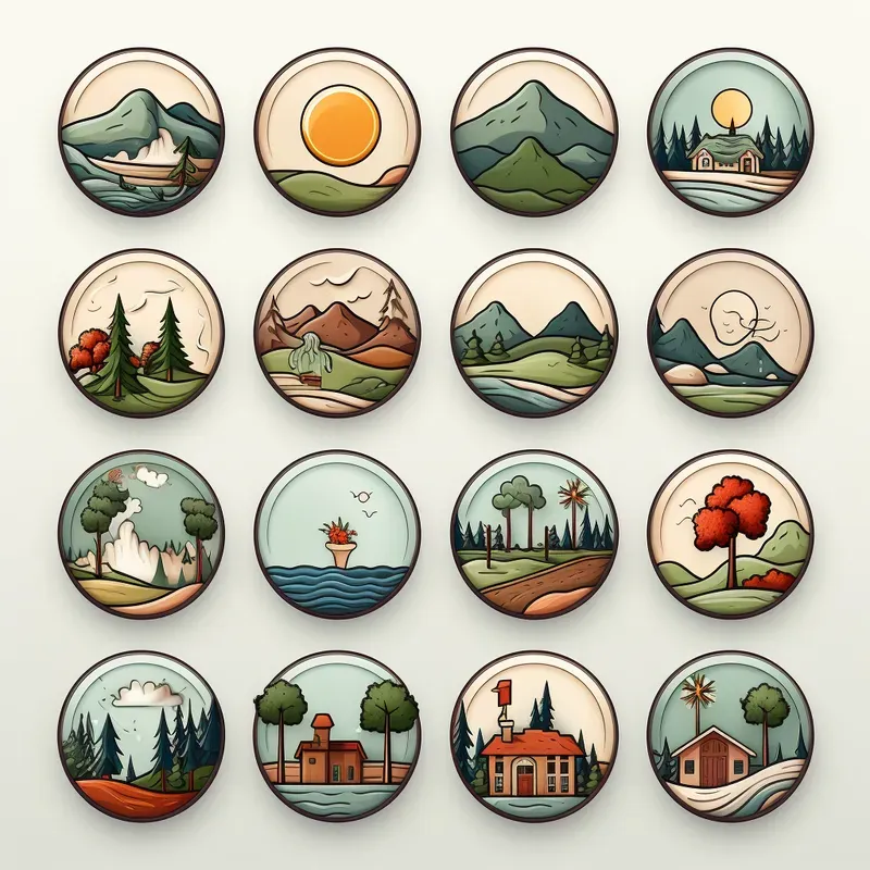 Harmonious Icon Illustrations Uxuis