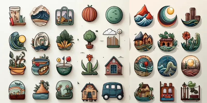 Harmonious Icon Illustrations Uxuis generated by undefined