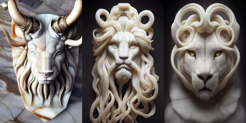 Ancient Greek Marble Busts generated by undefined