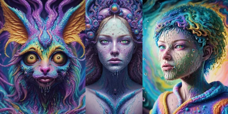 Unique Psychedelic Characters generated by undefined