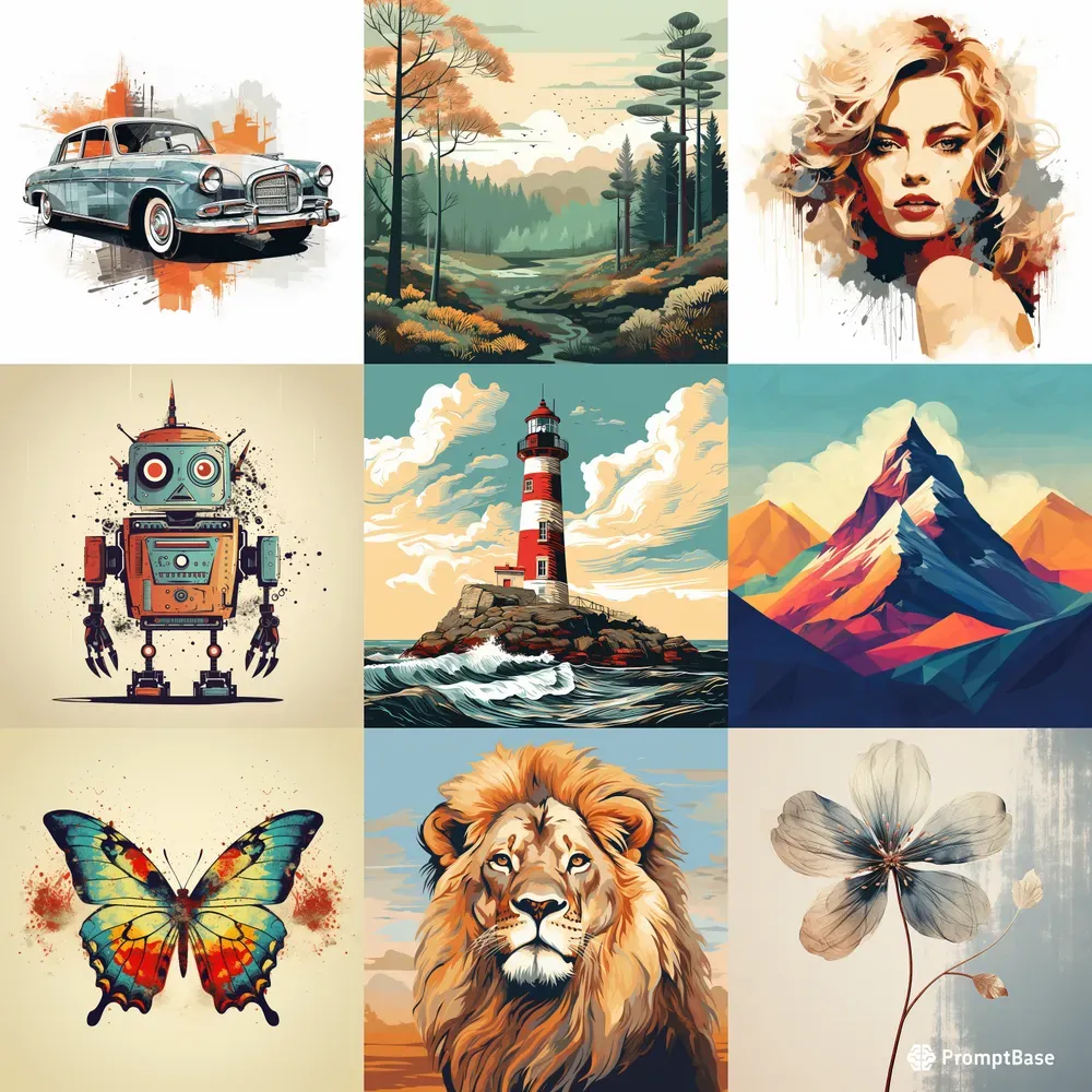 Textured Illustrations