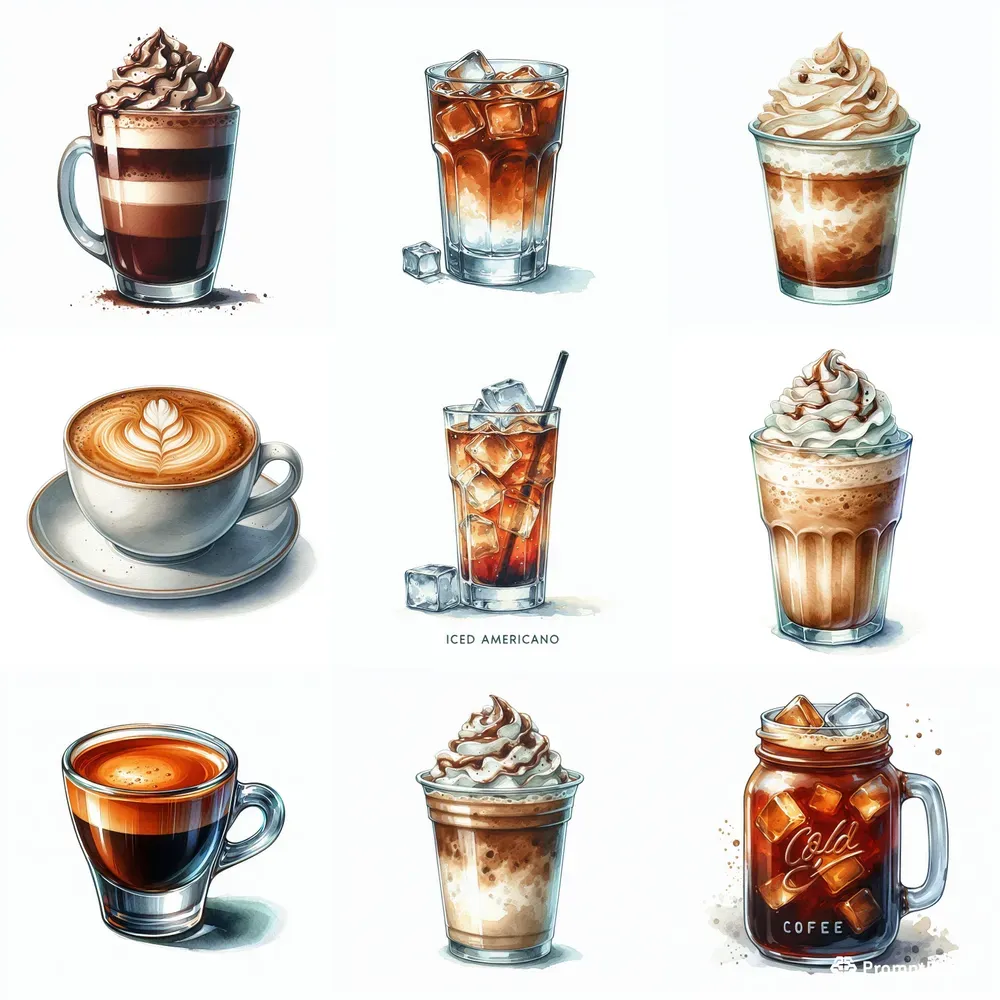 Café Menu Illustrations