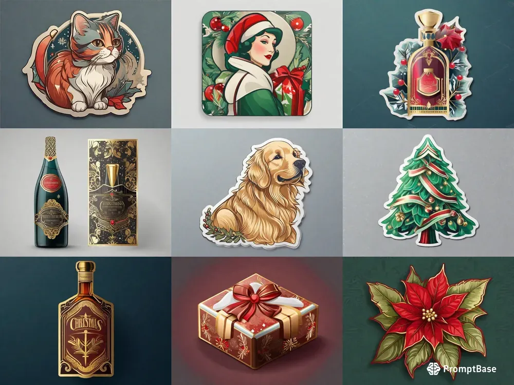 Christmas Themed Stickers