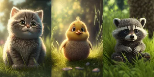 Cute Animal Collections generated by midjourney
