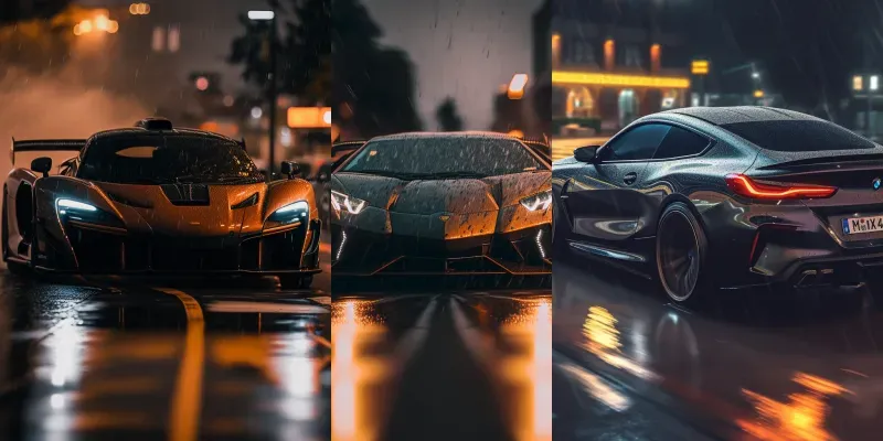 Cinematic Car Street Close Ups generated by undefined