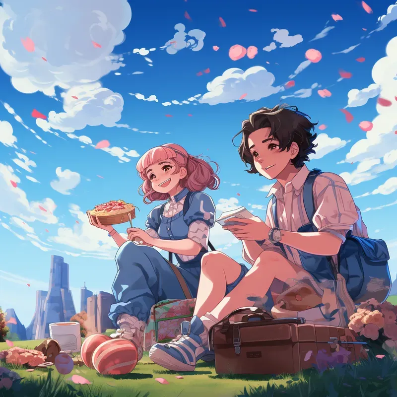 Anime Soft Pastel Characters And Scenes