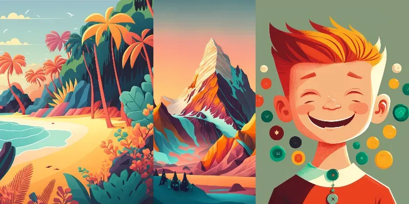 Jewel Colors Illustrations generated by undefined
