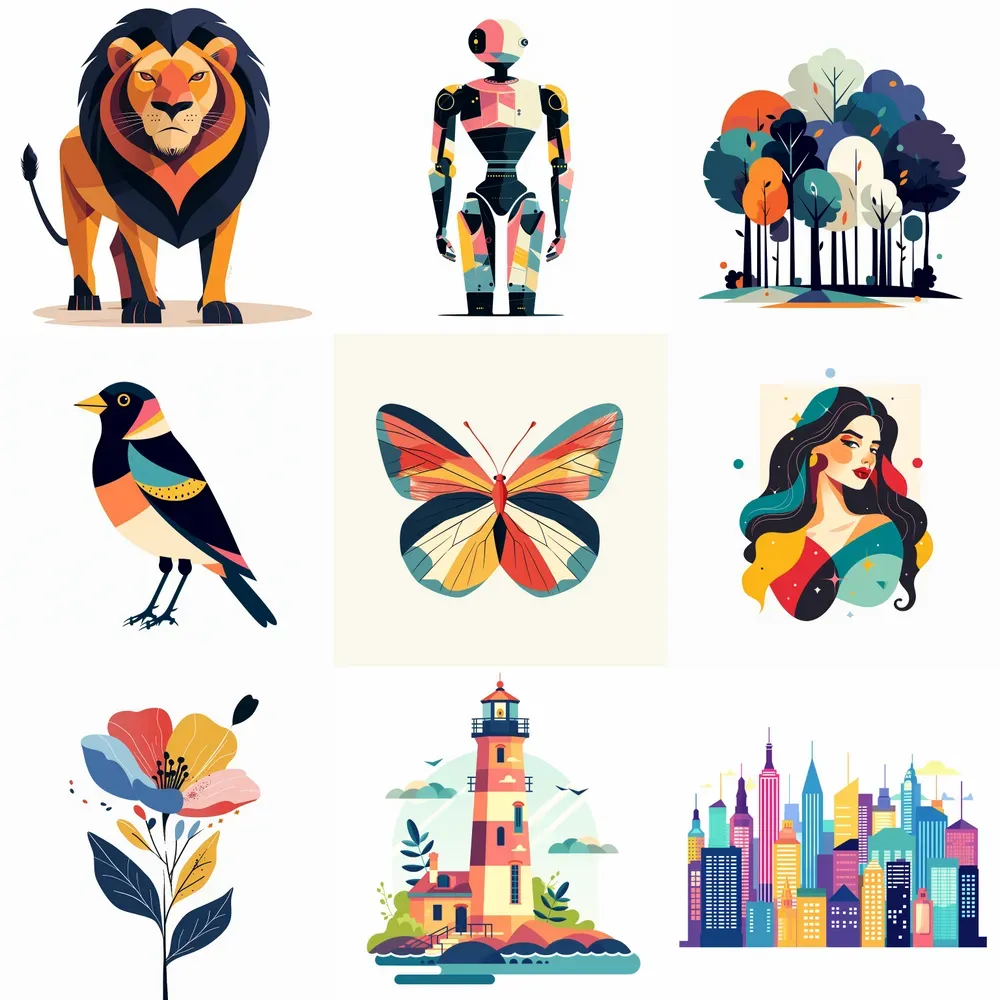 Jewel Colors Illustrations