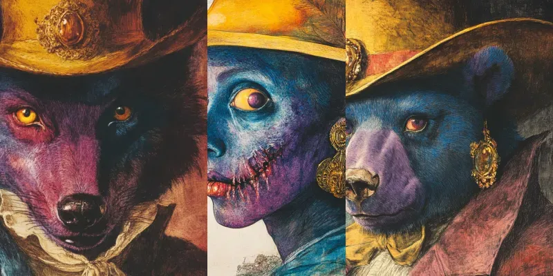 Vibrant Abstract Portraits generated by undefined