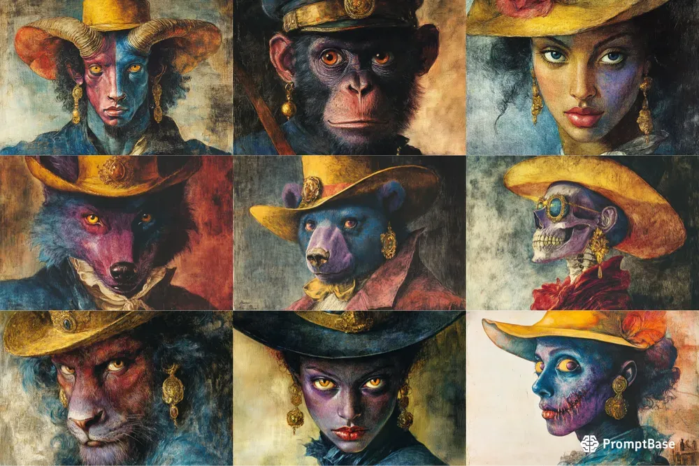 Vibrant Abstract Portraits