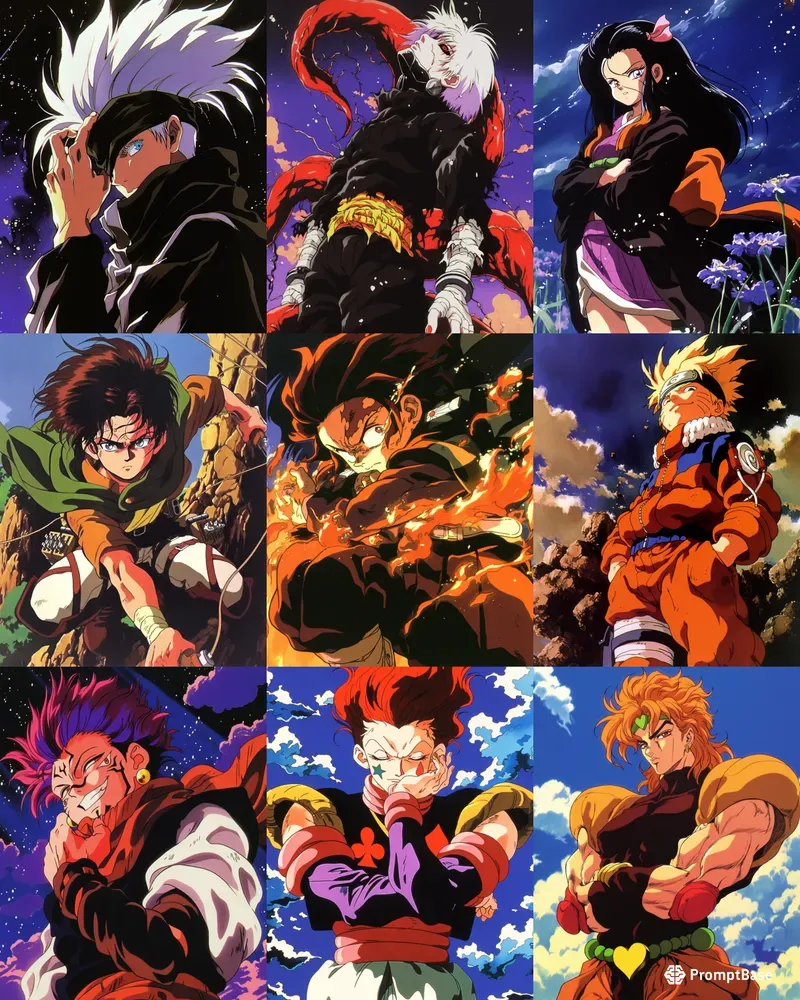 90s Retro Anime Characters
